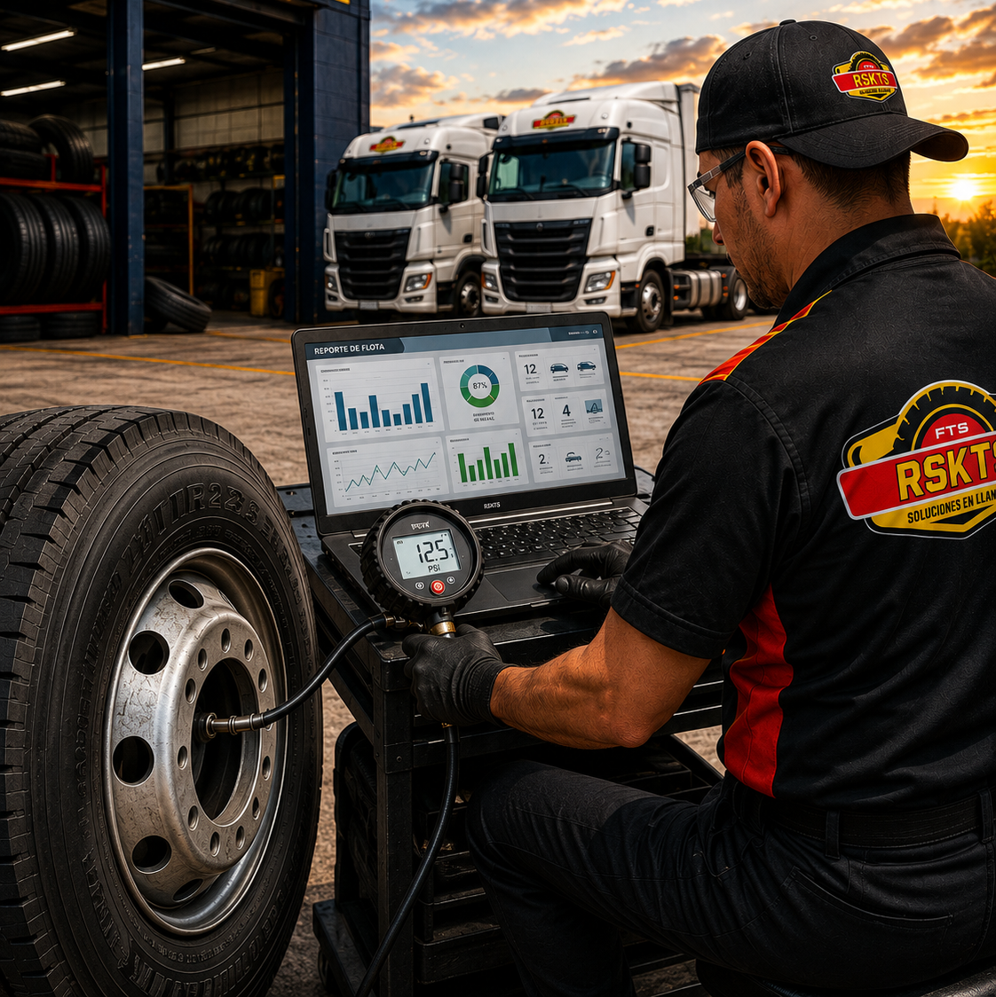 Inspección y análisis de neumáticos para control de flotas